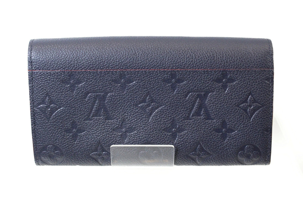 Louis Vuitton Wallet Sarah Long Leather Portefeuille Black